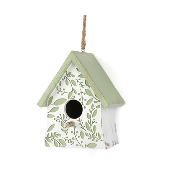 resin birdhouse green 2 sizes