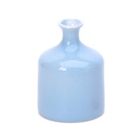 Glossy Blue Bud Porcelain Vase