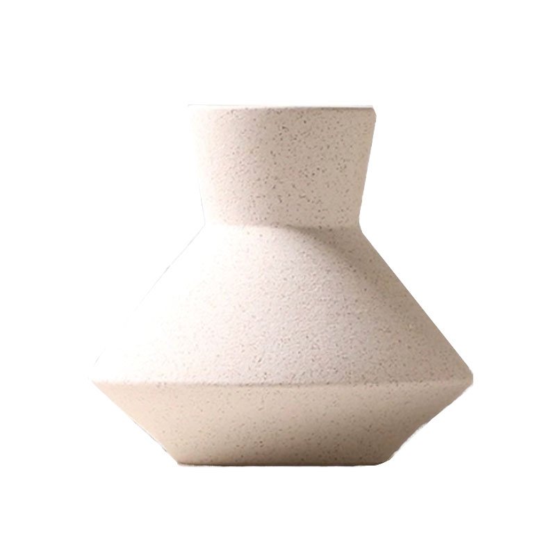 21x21x20cm Matte White Ceramic Vase
