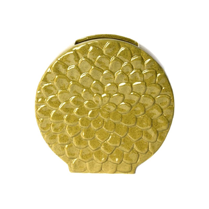 25x7x24cm Modern Green Textures Ceramic Vase