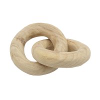 14cm Wood Chain 2-Link Table Decor-Natrual