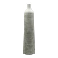 61cm Carved Metal Vase-White&Cream