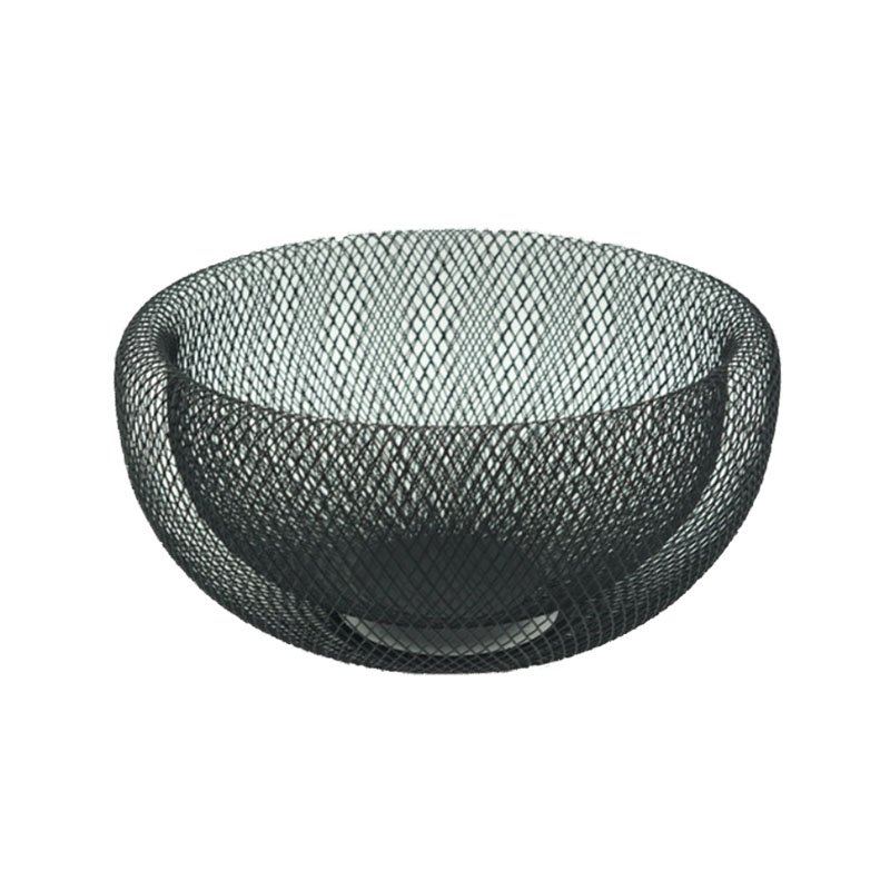 28cm Metal Mesh Wire Bowl Decorative-Black