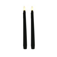 2-pack drip look plastic LED taper candles