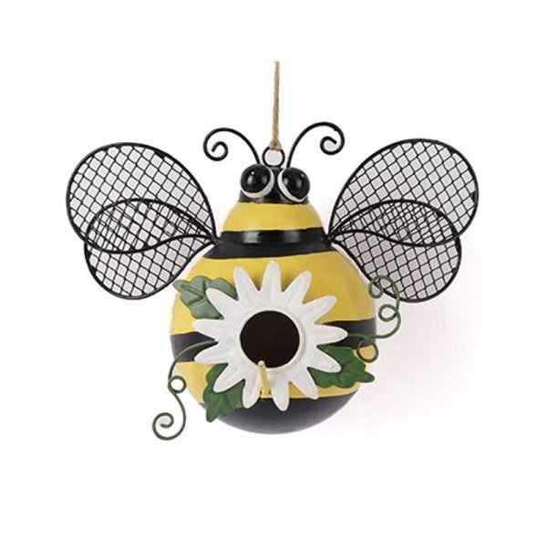 Metal bee birdhouse