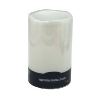 White and ivory plastic LED flameless candles set