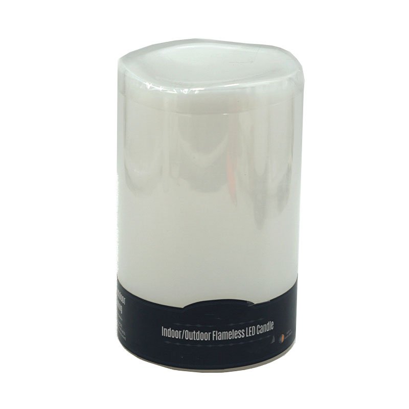 White and ivory plastic LED flameless candles set