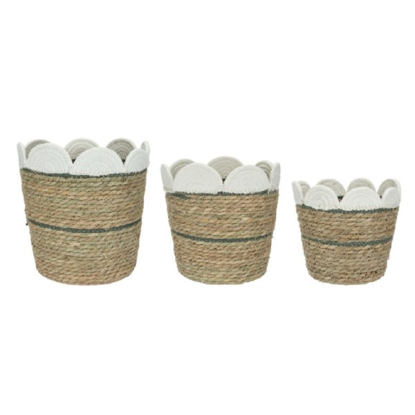  Grass Planter W Plastic Lining set 3