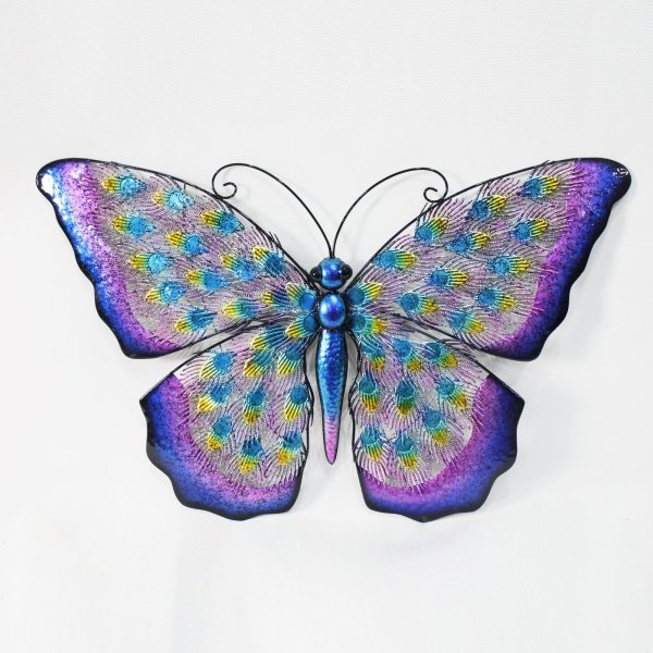 72x45cm Metal Butterfly Wall Art Multi