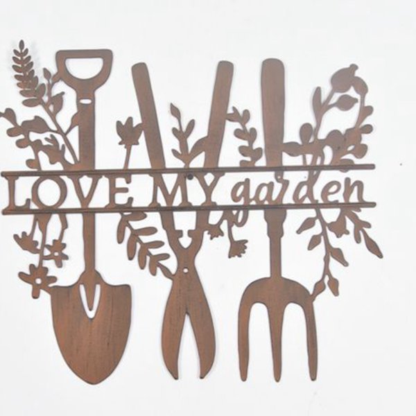 45x39cm Metal Wall Décor Love My Garden