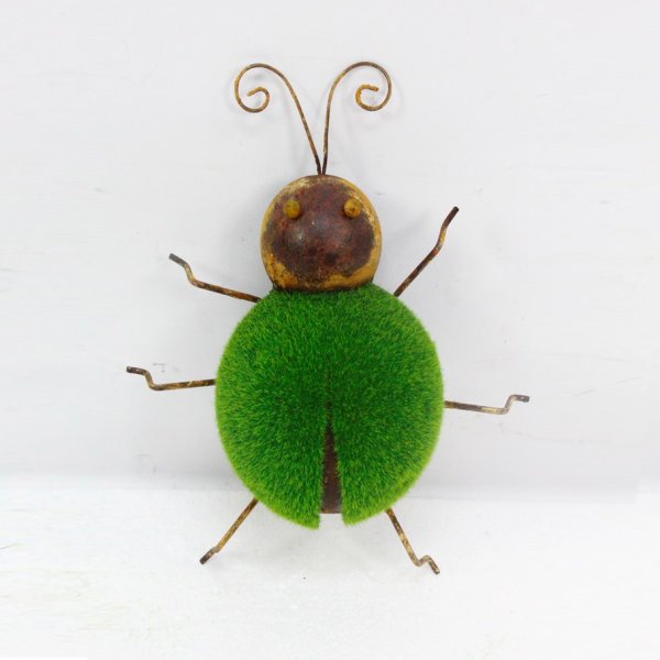 25cm Metal Ladybug Moss