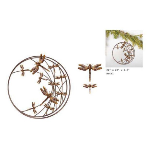 56cm Dragonfly Metal Wall Décor