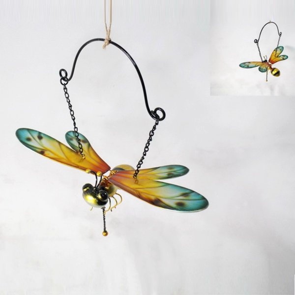 38x41cm Hanging Metal Dragonfly