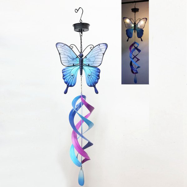 87cm Solar Metal Spinner-Butterfly