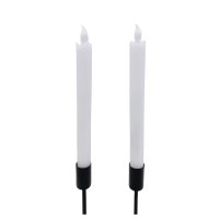Real wax LED taper candle set