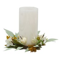 Warm flickering LED candle with frosted finish