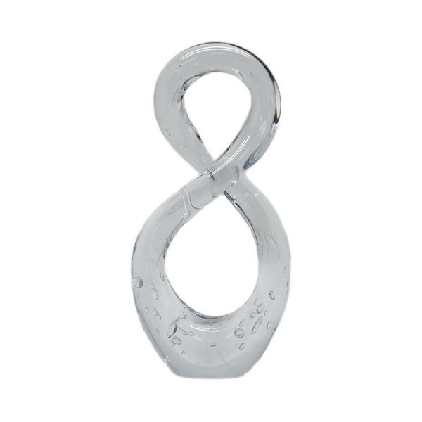 12.5x8x27cm Glass Décor Clear Bubble