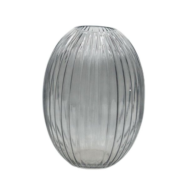 22x30cm Glass Vase Grey