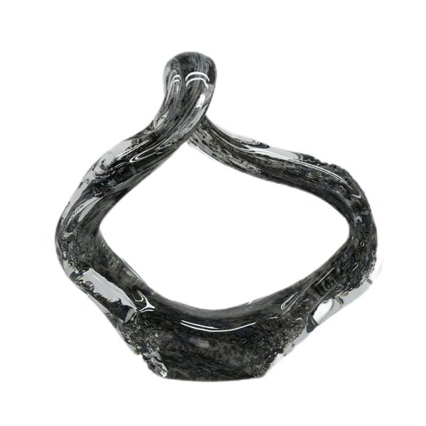 23.5x14.5x24cm Glass Décor Gray