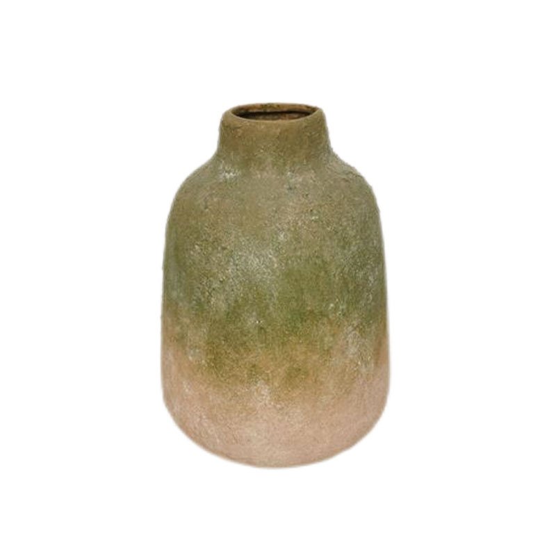 26cm Kaolin Gradient Vase-Green&Natural