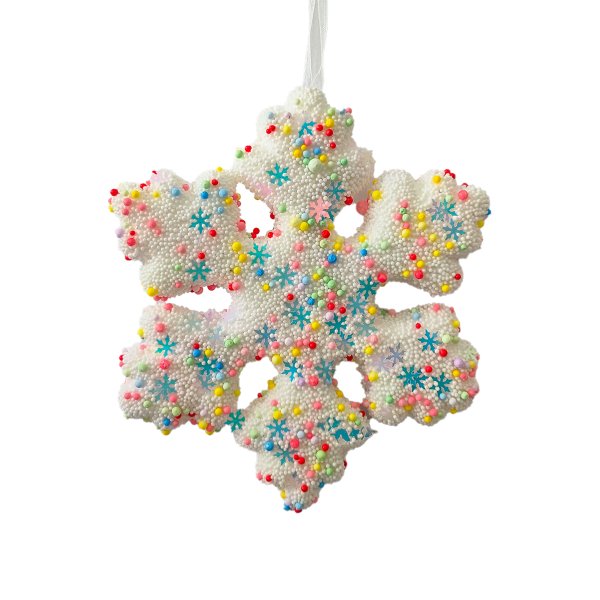 15x15CM Plastic Colorful Snowflake Orn