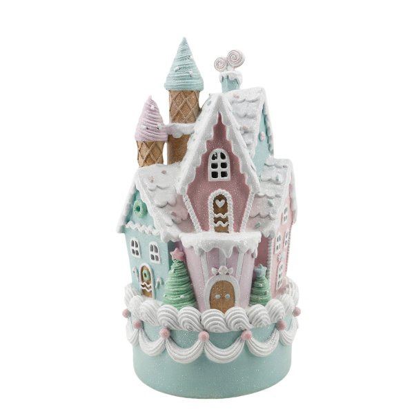 19x34CM Rsn Icecream Castle W Led