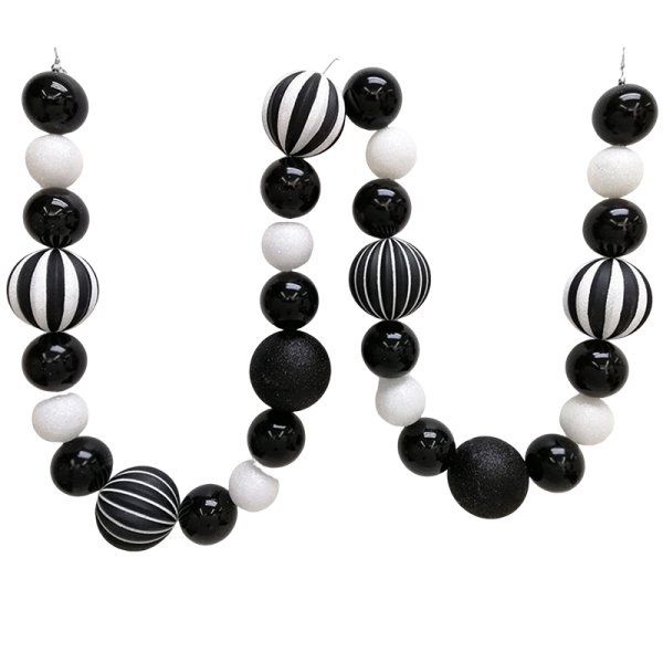 7x221CM Halloween Shatterproof BL/WH garland