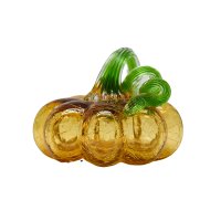 Glass-Pumpkin-Tabletop Decoration-Orange/Green