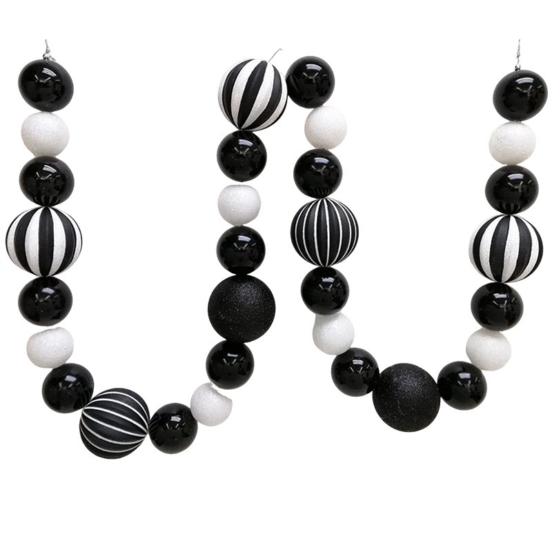 7x221CM Halloween Shatterproof BL/WH garland