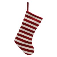 Polyester-Stripe-Stocking-White/Red