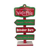 MDF-Stand-Tabletop Decoration-Red/Green/White