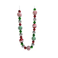 Plastic-Christmas Galrand-Hanging Decoration-Red/Green/White