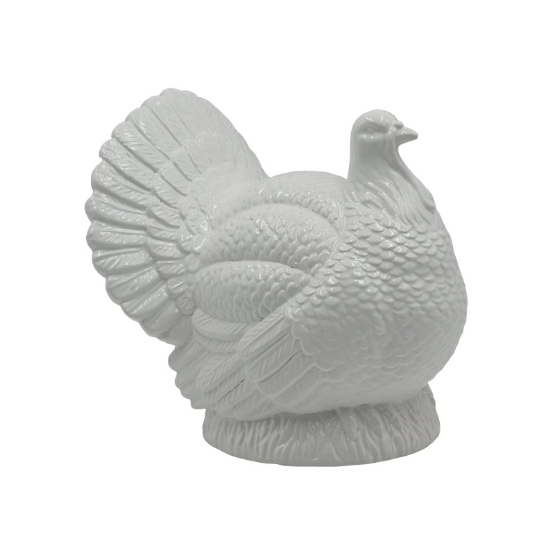 Ceramic-Turkey-Tabletop Decoration-White