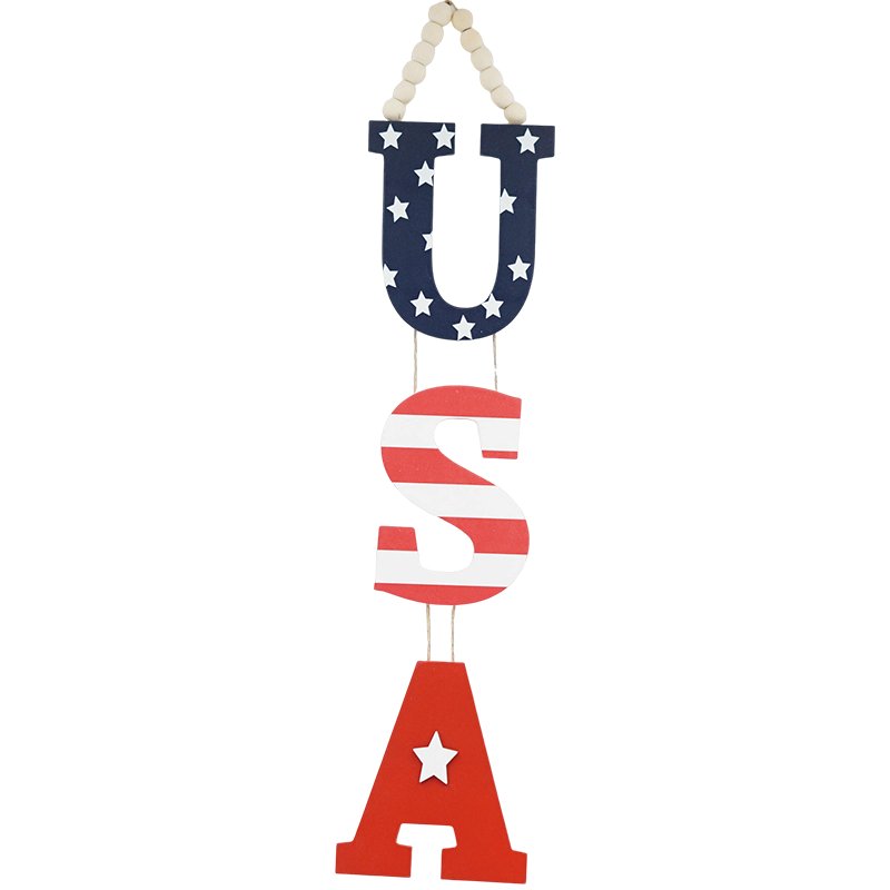 MDF-USA-Wall Décor-White/Red/Blue