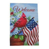 Polyester-Patriotic Bird-Flag-White/Red/Blue