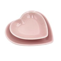 Ceramic-Valentine Heart-Tabletop Decoration-Pink